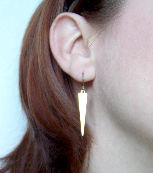 Gold Niobium Geometric Earrings